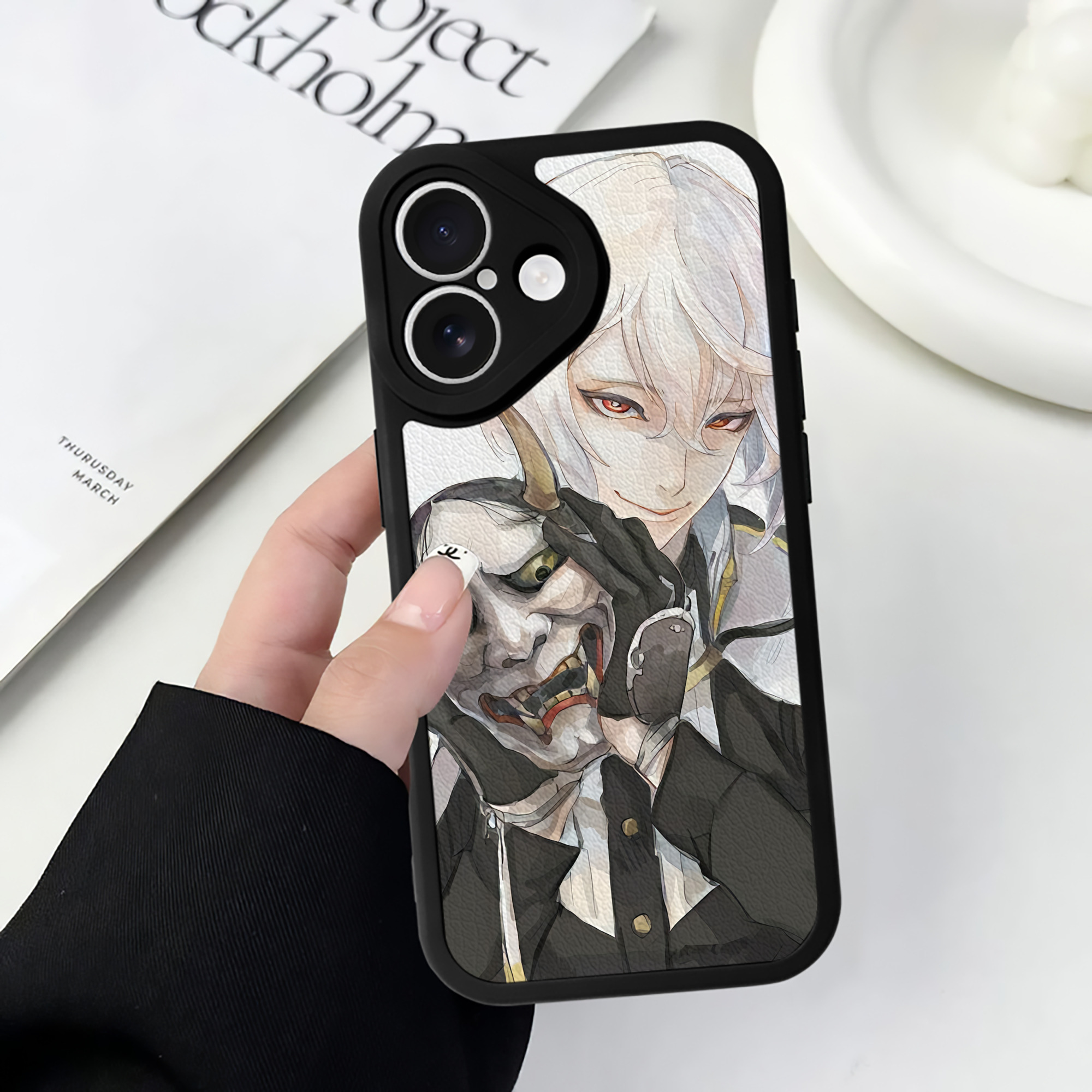 （画像用） 刀剣乱舞 Touken Ranbu 【iPhone 16シリーズ対応】シリコンスマホケース（レザー調） 材質：シリコン